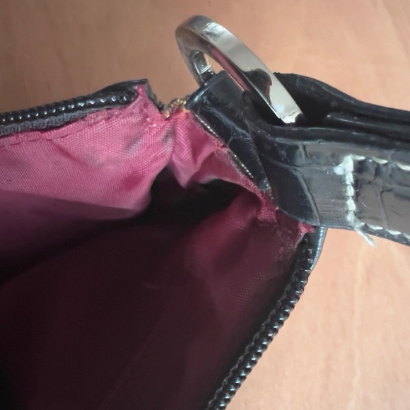 Baby Phat Y2K canvas signature shoulder bag baguette crescent lion head *flaw* - Picture 10 of 11